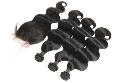 China Peruvian Human Hair Weave Bundles Full Of Resilience No Chemical Process supplier