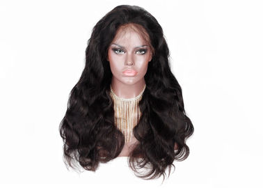 China Dark Brown Full Lace Human Hair Wigs , 100% Brazilian Full Lace Wig With Baby Hair supplier