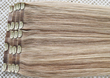 China Invisible Seamless Clip In Hair Extensions Remy Human Hair Could Be Flat Ironed / Restyle supplier