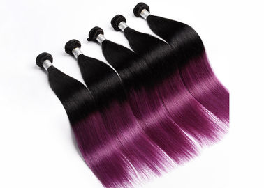 China Purple Remy Human Hair Extensions , No Shedding 100g Remy Hair Extensions supplier