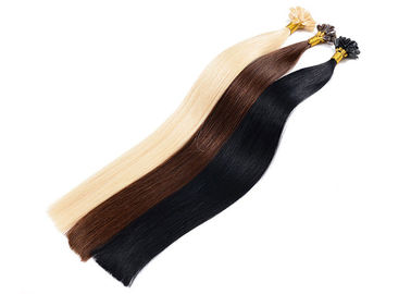 China Double Drawn Pre Bonded Hair Extensions , Pre Bonded Indian Hair Extensions For Black Women supplier