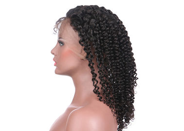 China Natural Color Kinky Curly Human Hair Full Lace Wigs Without Shedding Or Tangling supplier