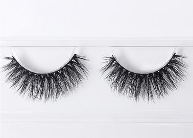 China Natural Black Invisible Band Eyelashes , 3D Mink Eyelash Extensions With Private Label supplier