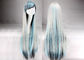100cm Long Multi Colored Hair Wigs , Silky Straight Wave Colored Synthetic Wigs supplier