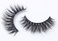 Natural Black Invisible Band Eyelashes , 3D Mink Eyelash Extensions With Private Label supplier