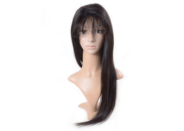 China Smooth Feeling Human Lace Front Wigs With Bangs Dark Brown Lustrous Long Lasting supplier