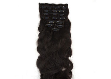 China Glossy 26&quot; Clip In Hair Extensions Malaysia Without Synthetic Hair Or Animal Hair supplier