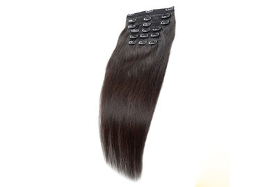 China Grey Peruvian Clip In Hair Extensions Deep Wave 8&quot; - 28&quot; Comfortable To Wear supplier