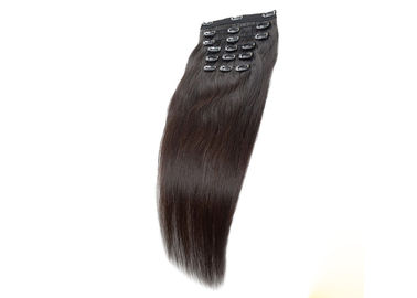 China Grey Peruvian Clip In Hair Extensions Deep Wave 8" - 28" Comfortable To Wear supplier