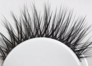 China Handmade Invisible Band Eyelashes , Lightweight 3D Mink Eyelash Extensions supplier