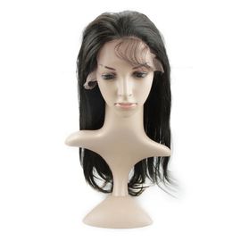 Natural Black Remy Long Lace Front Wigs Human Hair 100% Unprocessed Good Feeling supplier