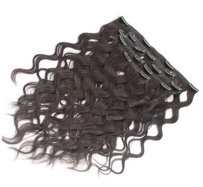 Comb Easily Clip In Natural Hair Extensions , 8A Blonde Clip In Hair Extensions supplier