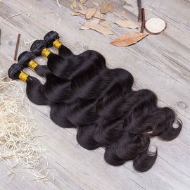 Black Real Brazilian Hair Weave Lustrous Large Quantity Full Cuticle Aligned supplier