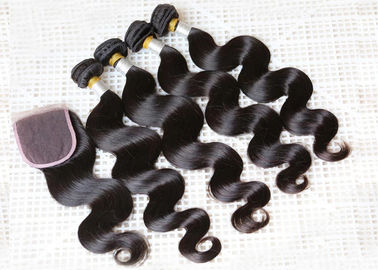 Machine Double Weft Brazilian Human Hair Weave No Smell Cuticle Still Attach supplier