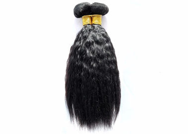 Black Human Hair Extensions Weave , Natural Shine Remy Human Hair Weave supplier