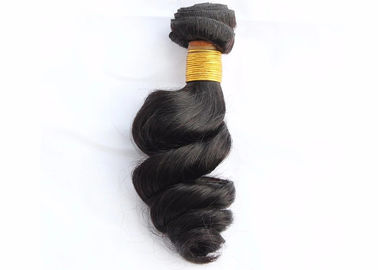 Black Human Hair Extensions Weave , Natural Shine Remy Human Hair Weave supplier