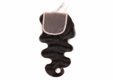 Smooth Body Wave Hair Extensions Human Weft 4 * 4 Lace Closure For Black Women supplier