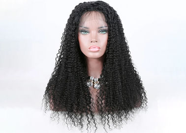 20 Inch Kinky Curly Human Hair Full Lace Wigs Full Swiss Lace With Stretch From Ear To Ear supplier