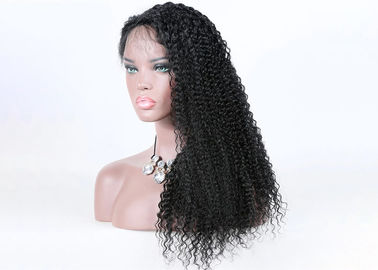 20 Inch Kinky Curly Human Hair Full Lace Wigs Full Swiss Lace With Stretch From Ear To Ear supplier