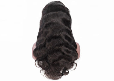 Dark Brown Full Lace Human Hair Wigs , 100% Brazilian Full Lace Wig With Baby Hair supplier