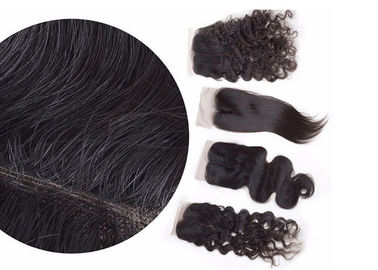 Bouncy Black 100 Human Hair Lace Front Closure Long Lasting Without Knots Or Lice supplier