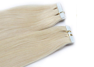 Straight Tape In Human Hair Extensions , Double Dawn Dark Brown Tape In Hair Extensions supplier