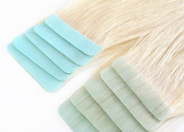 Glossy Blonde Tape In Hair Extensions High Durability No Split Easy To Wear supplier