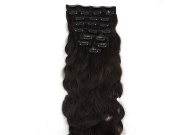 Glossy 26&quot; Clip In Hair Extensions Malaysia Without Synthetic Hair Or Animal Hair supplier