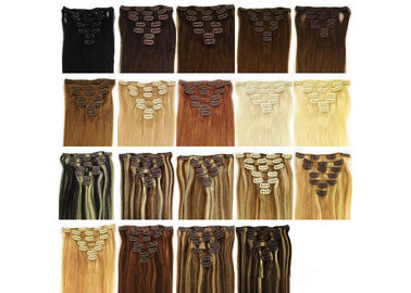 Glossy 26&quot; Clip In Hair Extensions Malaysia Without Synthetic Hair Or Animal Hair supplier