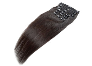 Grey Peruvian Clip In Hair Extensions Deep Wave 8" - 28" Comfortable To Wear supplier