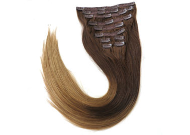 Virgin Peruvian Hair Extensions 100 Human Hair Clip In Soft Silky Straight Wave supplier