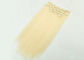 Yellow Clip In Natural Hair Extensions , Straight Full Head Clip In Hair Extensions supplier