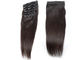 Lustrous Elegant Clip In Natural Hair Extensions Customized Color For Black Women supplier