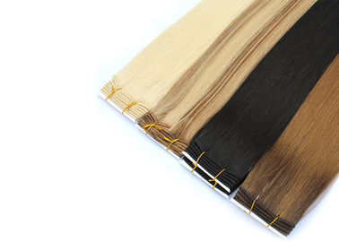 Straight Clip In Natural Hair Extensions , Natural Black Clip In Hair Extensions supplier