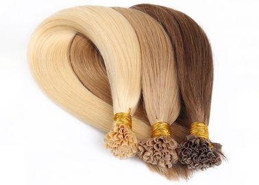 Strong Glue Pre Bonded Hair Extensions , Pre Bonded Stick Tip Hair Extensions supplier