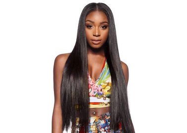 Natural Straight Real Hair Colored Hair Wigs , Full Lace Front Wigs For Black Women supplier