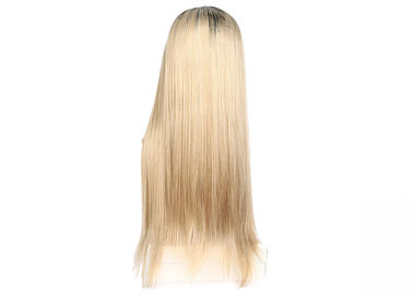 Synthetic Fiber Colored Hair Wigs , 130% Density Black Blond Mixed Color Wigs supplier