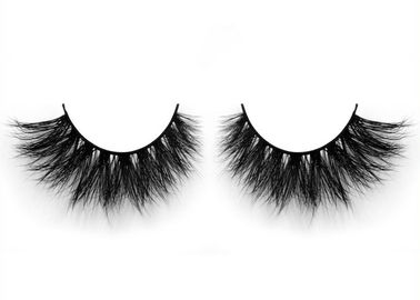 100% Mink Fur Invisible Band Eyelashes , Fashion Design Thick False Eyelashes supplier