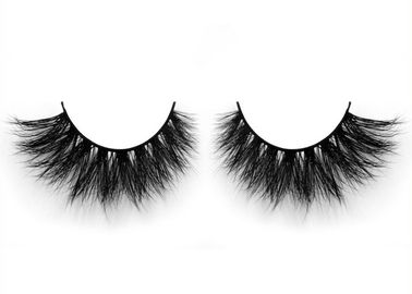 100% Mink Fur Invisible Band Eyelashes , Fashion Design Thick False Eyelashes supplier