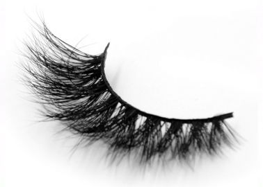 100% Mink Fur Invisible Band Eyelashes , Fashion Design Thick False Eyelashes supplier