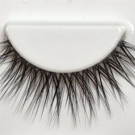 Handmade Invisible Band Eyelashes , Lightweight 3D Mink Eyelash Extensions supplier