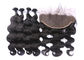 Body Wave 13x6 Full Lace Frontal Closure Good Feeling Resilient With 4 Bundles supplier