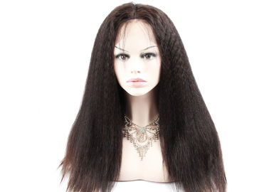 Smooth Feeling 100 Human Hair Full Lace Front Wigs Double Strong Machine Weft supplier